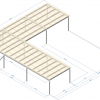 Etagevloer 15,30m x 15,75m draagvermogen: 350 kg/m2